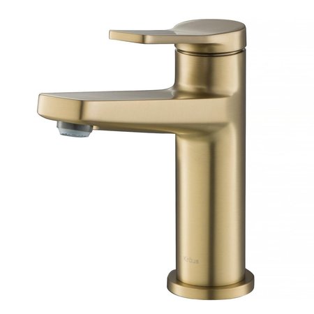 DANIEL KRAUS Kraus KBF-1401BG-2PK Indy Single Handle Bathroom Faucet; Brushed Gold - Pack of 2 KBF-1401BG-2PK